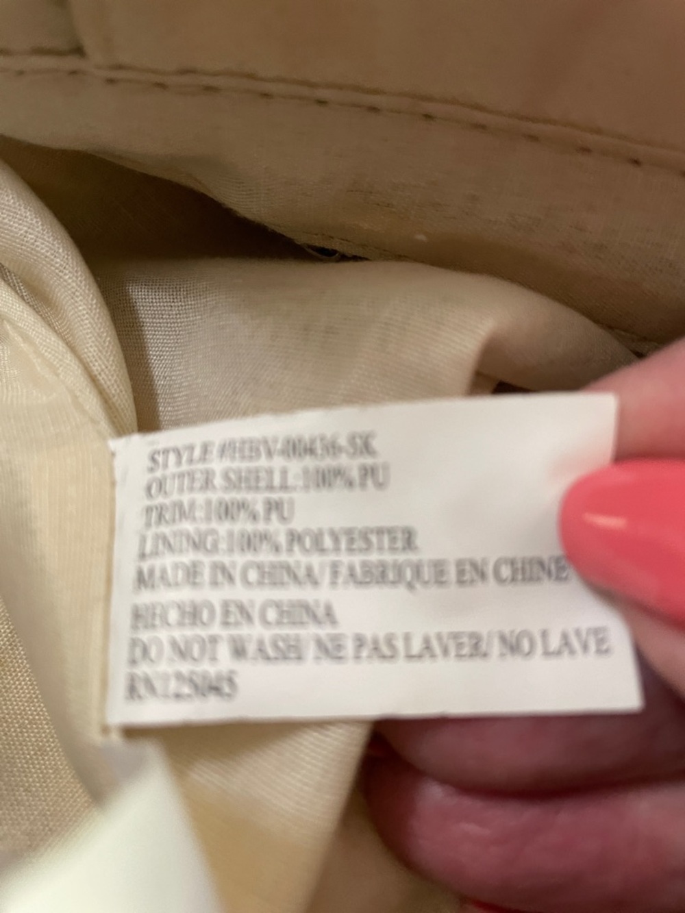 Stone & Co. Cream and Gray Structured Shoulder Tote - Picture 9 of 9